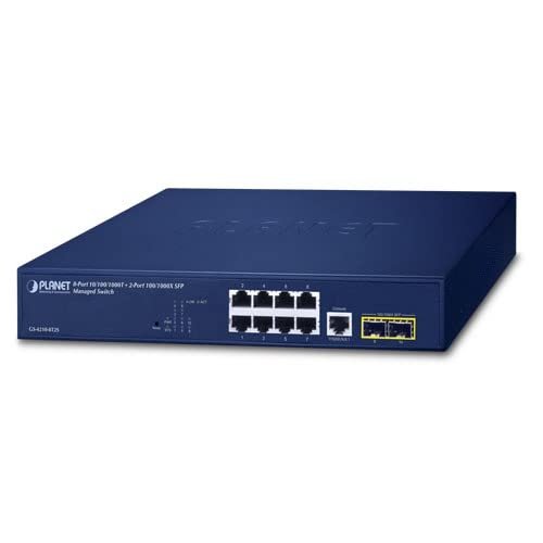 Planet GS-4210-8T2S 8-Port 10/100/1000T + 2-Port 100/1000X SFP Managed Switch