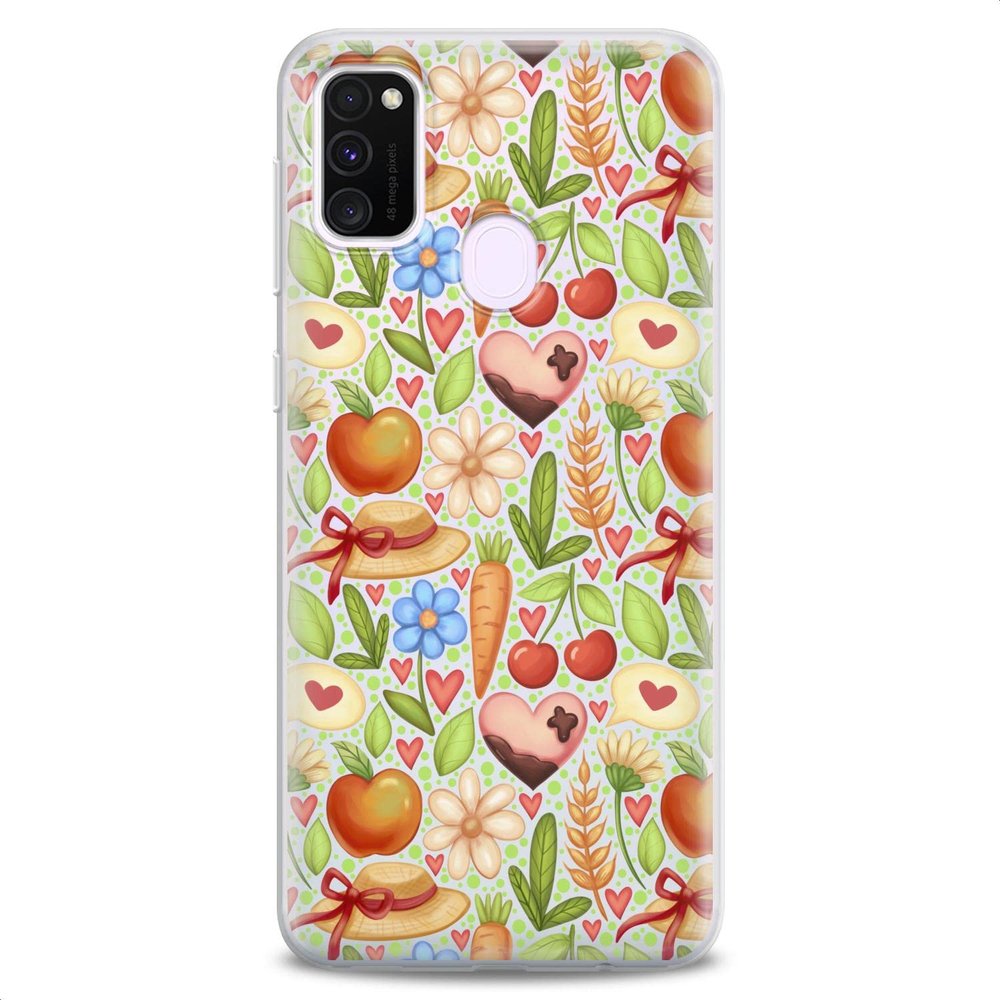 Cavka TPU Case Compatible with Samsung Galaxy F52 5G F23 M80s M62 M30 F62 M20 M10 M02 Design Clear Lightweight Soft Cartoon Slim fit Silicone Adorable Pink Pigs Flexible Animals Barnyard Print