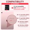 BQSS for iPad Air 11 Inch Case with Keyboard M3/M2 (2025/2024), Wireless Keyboard Case for iPad Air 10.9 Inch 5th/4th Generation (2022/2020) Detachable for iPad Pro 1st Case with Pencil Holder Pink view 2