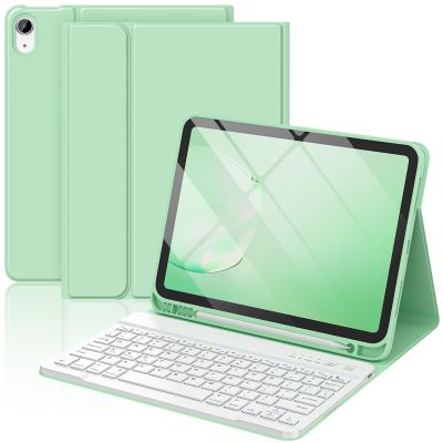 BQSS for iPad Air 11 Inch Case with Keyboard M3/M2 (2025/2024), Wireless Keyboard Case for iPad Air 10.9 Inch 5th/4th Generation (2022/2020) Detachable for iPad Pro 1st Case with Pencil Holder Green