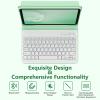 BQSS for iPad Air 11 Inch Case with Keyboard M3/M2 (2025/2024), Wireless Keyboard Case for iPad Air 10.9 Inch 5th/4th Generation (2022/2020) Detachable for iPad Pro 1st Case with Pencil Holder Green view 3