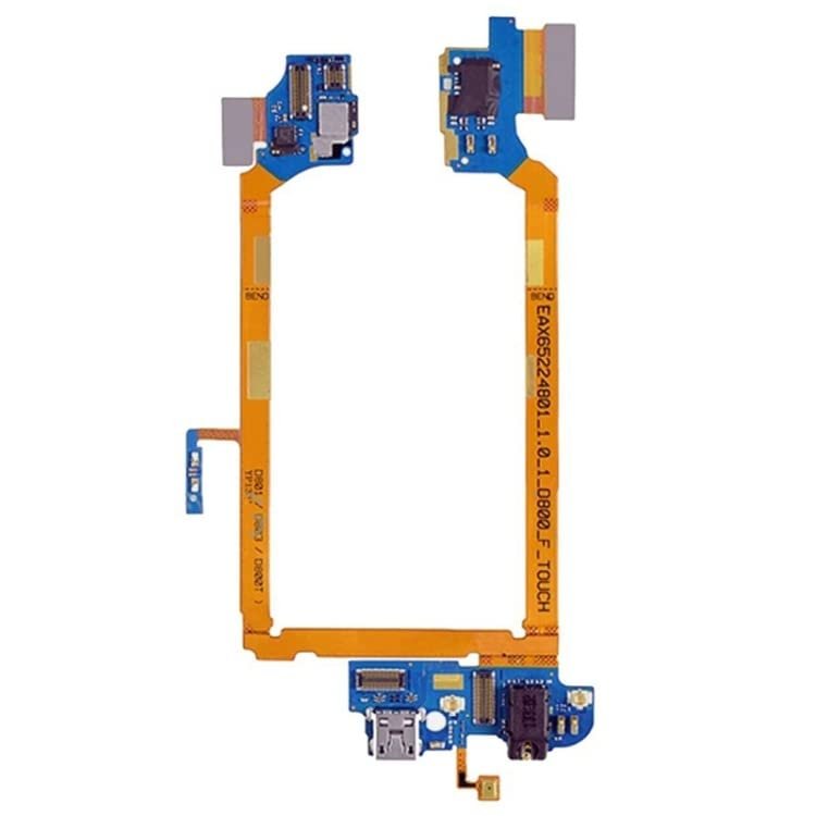 CHENYAN USB Charging Connector Port Flex Cable & Earphone Audio Jack Flex Cable & Microphone Flex Cable for LG G2 / D800 / D801 / D803 / D800T