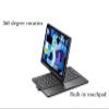 YEEHi Magic Keyboard for iPad Air 5th/4th Gen & iPad Pro 11-inch (3rd/2nd/1st Gen) with 360 Rotatable Case, Built-in Trackpad, Customizable Backlight, Bluetooth, Black view 3
