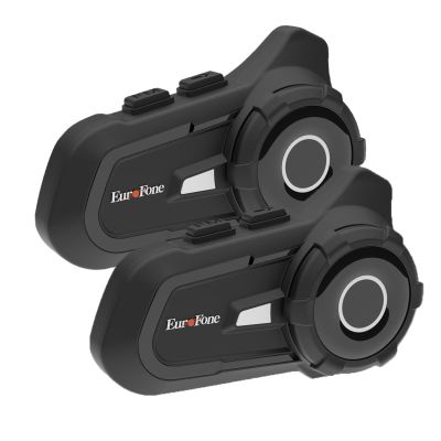 EuroFone S2 Helmet Bluetooth Headset,800meters 2 Riders Bluetooth Helmet Intercom Headset with CVC Noise Sound Quality Speakers Communication Systems Motorcycle2 Pack