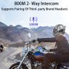 EuroFone S2 Helmet Bluetooth Headset,800meters 2 Riders Bluetooth Helmet Intercom Headset with CVC Noise Sound Quality Speakers Communication Systems Motorcycle2 Pack view 2
