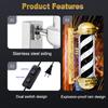 ZZYYZZ 25" Barber Pole Light, Gold Barble Pole, for Indoor Outdoor Outside view 2