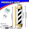 ZZYYZZ 25" Barber Pole Light, Gold Barble Pole, for Indoor Outdoor Outside view 4