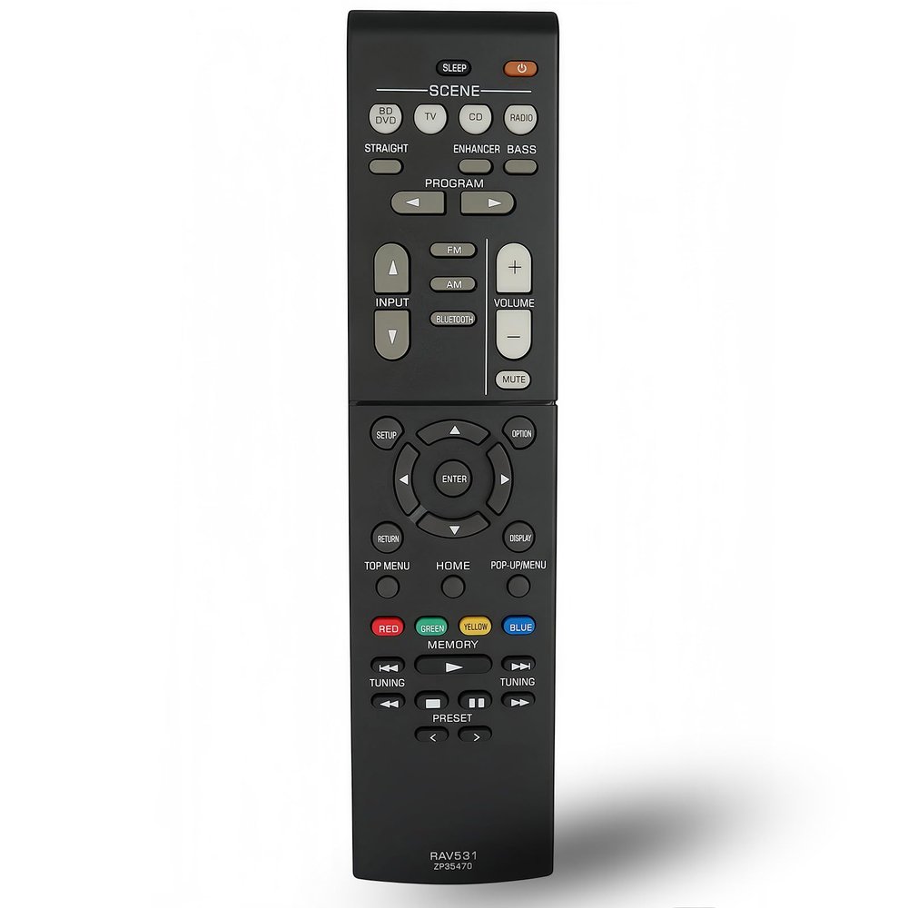 Replacement Remote Control RAV531 ZP35470 sub RAV549 Compatible for Yamaha AV Receiver HTR-3071 HTR-4071 HTR-3069 RX-V379BL RX-V381BL TSR-5790BL YHT-3920BL YHT-4920BL