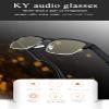OOAVR AI Bluetooth Glasses,New Wireless Bluetooth Smart Audio Glasses with Speakers,Men's/Women's Indoor and Outdoor Entertainment Smart Glasses,Including 2 Magnetic Charging Wires(Silver,Clear) view 3