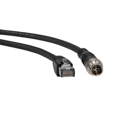 ZBLZGP M12 X-Code 8 Pin to RJ45 Ethernet Cable for Cognex Industrial Cameras,Shielded High Flexible Waterproof Network Cable 3M
