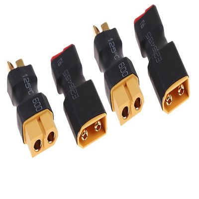 Yiqigou 2 Pairs Wireless XT60 Plug Male Female Connector to Deans T Plug Male Female Connector Conversion Adapter