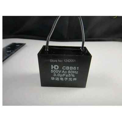 10pcs Fan Capacitor Metallized Capacitor Start Capacitor CBB61 500VAC 3.0uF