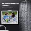 ABHILWY Shower Tablet Holder Waterproof Compatible with Ipad, Wall Mounted Bathroom Tablet Case Rotation, Adhesive Touchable Cradle with Glass Mirror Anti-Fog Screen for Kitchen 11 inches Black view 4