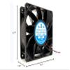 120x120x38mm 12V 0.6A 2-Wire Cooling Fan view 2