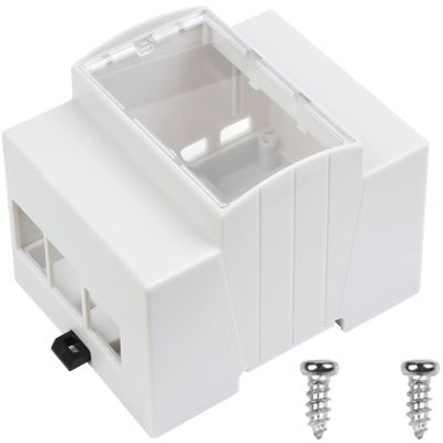 Raspberry Pi 4 Case, DIN Rail ABS Case for Raspberry Pi 4, Large Inner Space, Injection Moduling