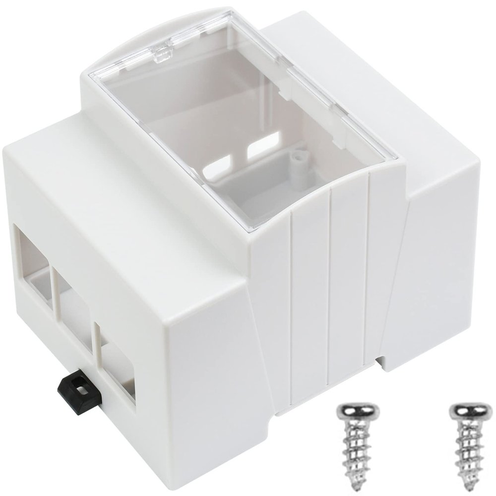 Raspberry Pi 4 Case, DIN Rail ABS Case for Raspberry Pi 4, Large Inner Space, Injection Moduling