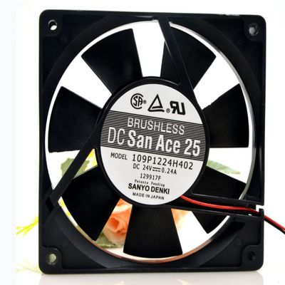 109P1224H402 120x120x25mm 24V 0.24A 3150RPM 108CFM 2-Wire Cooling Fan