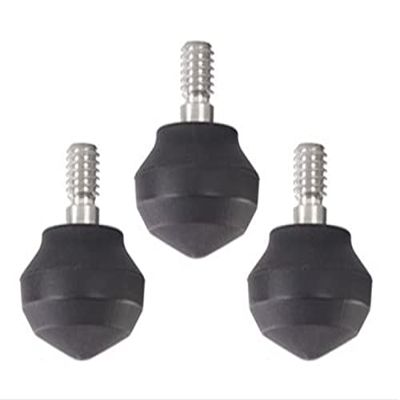 Desmond DFT-343 Set of 3 34mm Diameter Universal 3/8" Silicone Rubber Tripod Feet Stainless Steel