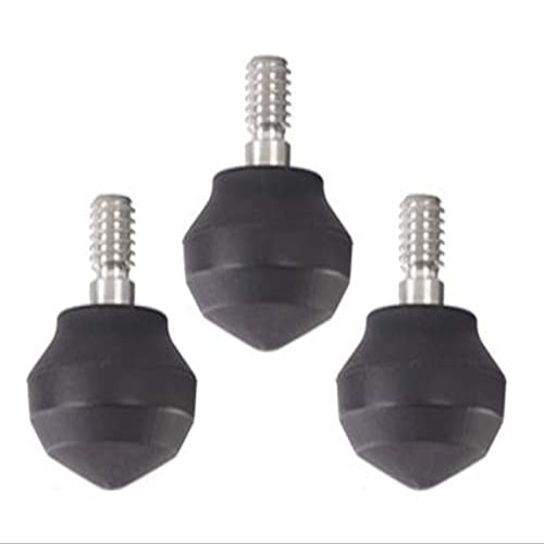 Desmond DFT-343 Set of 3 34mm Diameter Universal 3/8" Silicone Rubber Tripod Feet Stainless Steel