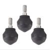 Desmond DFT-343 Set of 3 34mm Diameter Universal 3/8" Silicone Rubber Tripod Feet Stainless Steel view 1
