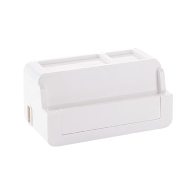 Cable Management Box Multifunctional Cable Management Box Power Strip Storage Box Home Cable Power Plug Storage Box with Phone Holder 10.9*5.7*5.3 InchesABS for TV Computer Hide Power Strips Cords