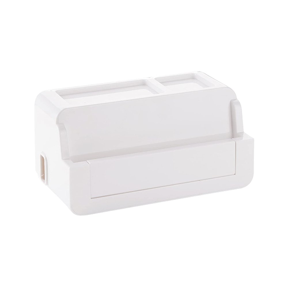 Cable Management Box Multifunctional Cable Management Box Power Strip Storage Box Home Cable Power Plug Storage Box with Phone Holder 10.9*5.7*5.3 InchesABS for TV Computer Hide Power Strips Cords