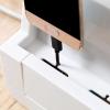 Cable Management Box Multifunctional Cable Management Box Power Strip Storage Box Home Cable Power Plug Storage Box with Phone Holder 10.9*5.7*5.3 InchesABS for TV Computer Hide Power Strips Cords view 3