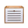 Cable Management Box Multi-function Cable Management Box Wooden Router Storage Box Cord Organizer Box and Cover for TV Wires, Router, USB Hub and Power Strip for TV Computer Hide Power Strips Cords view 1