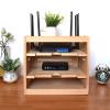 Cable Management Box Multi-function Cable Management Box Wooden Router Storage Box Cord Organizer Box and Cover for TV Wires, Router, USB Hub and Power Strip for TV Computer Hide Power Strips Cords view 2