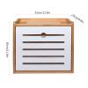 Cable Management Box Multi-function Cable Management Box Wooden Router Storage Box Cord Organizer Box and Cover for TV Wires, Router, USB Hub and Power Strip for TV Computer Hide Power Strips Cords view 3