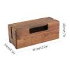 Cable Management Box Wood Cord Organizer Box Desktop Tidy Power Strip Anti Dust Box Cable Organizer for Cable and Cord Management , Surge Protection and Children Safety for TV Computer Hide Power Stri view 2