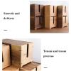 Cable Management Box Wood Cord Organizer Box Desktop Tidy Power Strip Anti Dust Box Cable Organizer for Cable and Cord Management , Surge Protection and Children Safety for TV Computer Hide Power Stri view 3