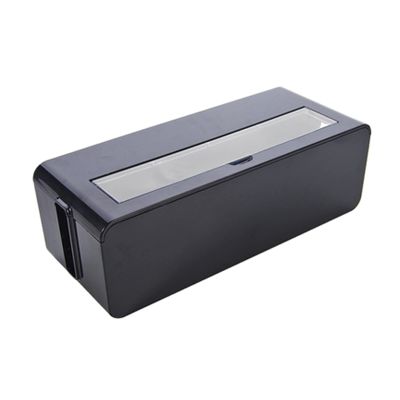 Cable Management Box Multifunctional Power Cord Storage Box Home Desk Cable Management Solution Power Strips Or Surge Protectors with Transparent Skylight for TV Computer Hide Power Strips Cords