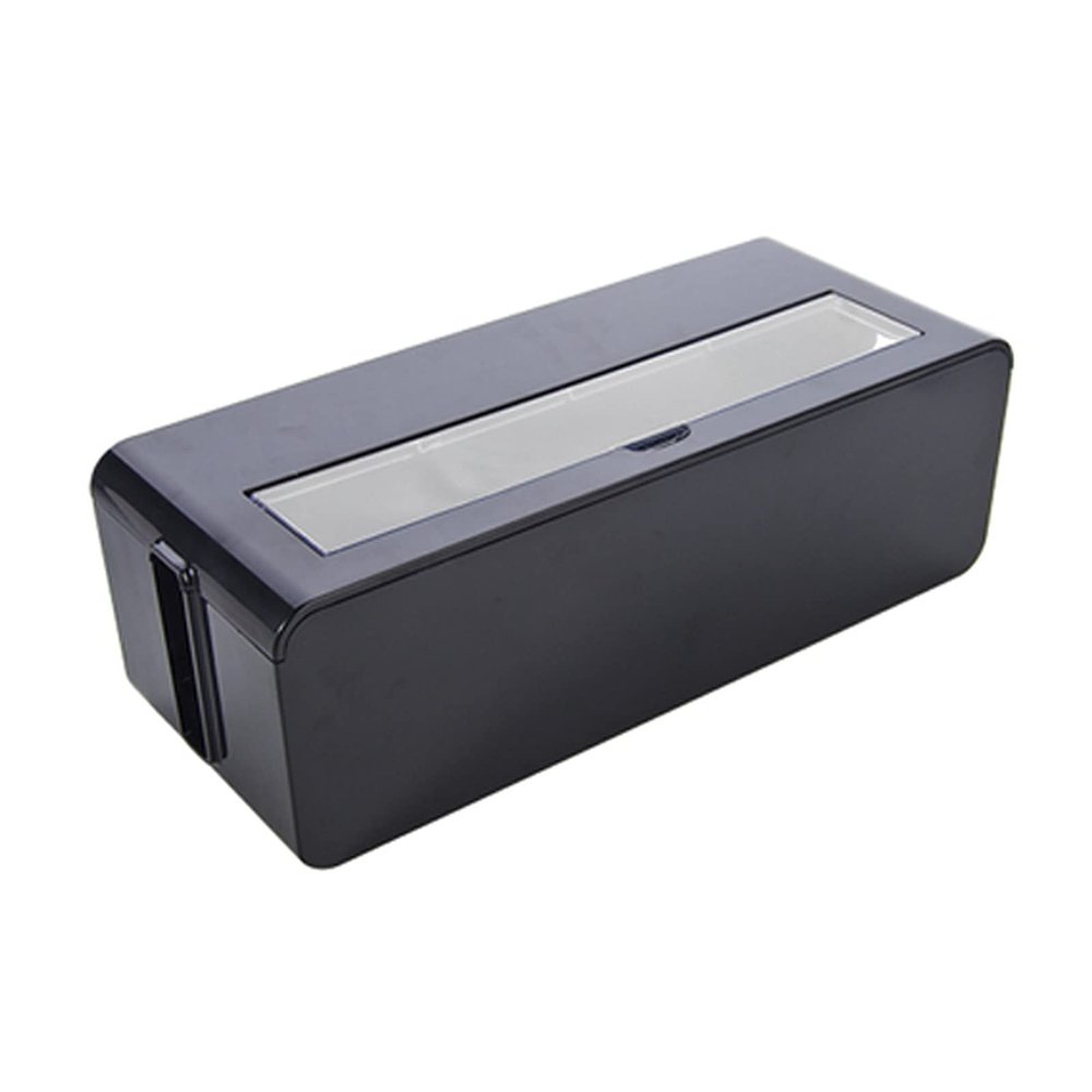 Cable Management Box Multifunctional Power Cord Storage Box Home Desk Cable Management Solution Power Strips Or Surge Protectors with Transparent Skylight for TV Computer Hide Power Strips Cords