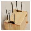 Cable Management Box Wooden Router Storage Box Cable Management Boxes Organizer with High Feet Cable Power Plug Storage Box, Magnetic Door Stop and Stainless Steel Hinge for TV Computer Hide Power Str view 3