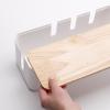 Cable Management Box Large Plastic Cord Organizer Box White Cable Management Box with Bamboo Cover Desk Cable Management Solution to Hide & Conceal Power Strips for TV Computer Hide Power Strips Cords view 4