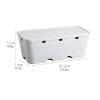 Cable Management Box Simple Power Strip Storage Box Desktop Wire Management Socket Case Safety Tidy Organizer for Wires Cables Extension Sockets Chargers and Plugs for TV Computer Hide Power Strips Co view 2