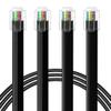 NECABLES 2Pack RJ12 Cable 10ft Phone Cord RJ12 6P6C Male to Male Straight Wired for Both Data and Voice Use Black - 10 Feet view 1