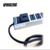 Power Strip 6 Universal + 6 International Outlets 10ft Cable Aluminum Case Main Breaker and Breaker Switch Separate 3 cords 2 poles cut off 120V. 20 Amps view 4