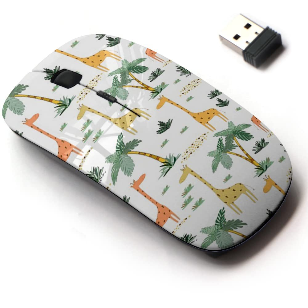 2.4G Wireless Mouse with Cute Pattern Design for All Laptops and Desktops with Nano Receiver - Creative Childish Cute