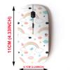 2.4G Wireless Mouse with Cute Pattern Design for All Laptops and Desktops with Nano Receiver - Rainbow Clouds Nursery view 2