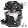 46mm Low Profile Tripod Head with 3 Screw Adapter 3/8 to 1/4 Professional Aluminium 360 Rotating Panoramic Ball Head Max Loading 20kg view 1
