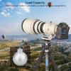 46mm Low Profile Tripod Head with 3 Screw Adapter 3/8 to 1/4 Professional Aluminium 360 Rotating Panoramic Ball Head Max Loading 20kg view 2