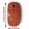 2.4G Wireless Mouse with Cute Pattern Design for All Laptops and Desktops with Nano Receiver - Brick Wall view 2