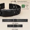 Abanen Titanium Watch Band for Garmin Fenix 8 47mm/epix Pro 47mm, Quick Fit 22mm Titanium Metal Wristband with Stainless Steel Buckle for Fenix 7/6/5,Approach S62 (Black) view 4