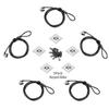 LORADAR 5Pack Laptop Cable Lock Hardware Security Cable Lock Anti Theft 5Keys 6.7Ft Compatible for Tablet Laptops, iMac,Out Door TV,Mac mini,& Other Devices Longer Cable 5PCS keyed Alike view 1