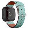 CJBROES Replacement Leather Watch Band, Compatible with Fitbit Versa 3 and Fitbit Sense of Wristband Bracelet Accessory - Grid view 1