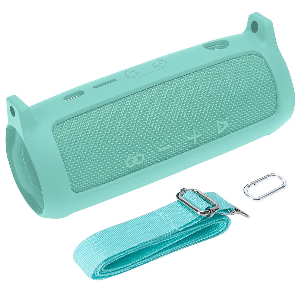 co2CREA Soft Silicone Case Replacement for JBL Flip 6 Portable Bluetooth Speaker (Teal Case)