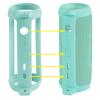 co2CREA Soft Silicone Case Replacement for JBL Flip 6 Portable Bluetooth Speaker (Teal Case) view 3