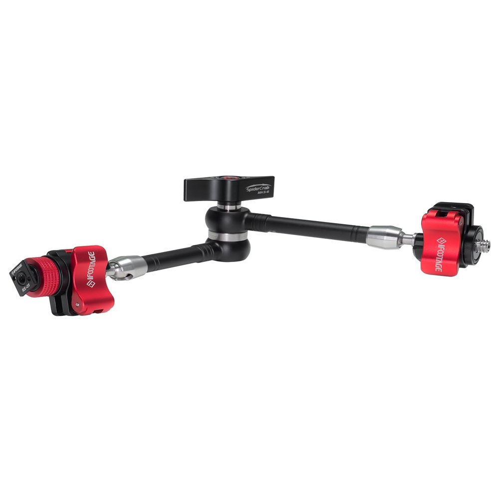 IFOOTAGE Magic Arm Spider Crab MA5-6, Quick Release Camera Arm Projector Mount, Payload 6KG, 1/4" and 3/8" Screw for Cameras/Monitor/Phone/Lights/Projector (11 inch)